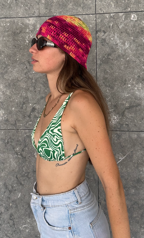 Gorro Degradado Morado y Amarillo