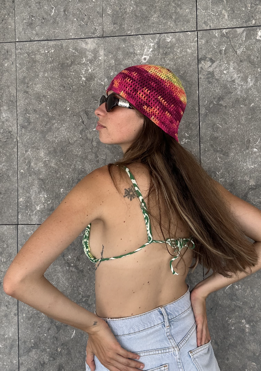 Gorro Degradado Morado y Amarillo