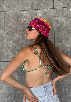 Gorro Degradado Morado y Amarillo