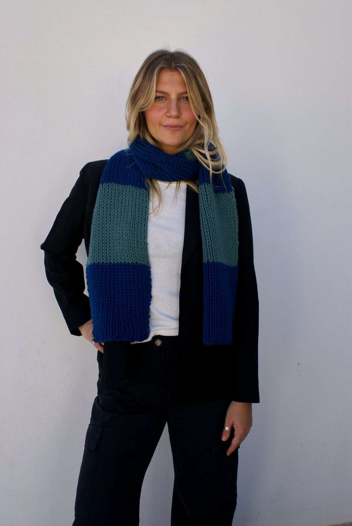 Bufanda School azul y verde