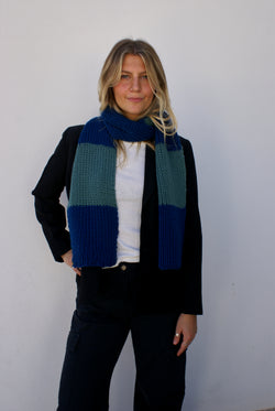 Bufanda School azul y verde