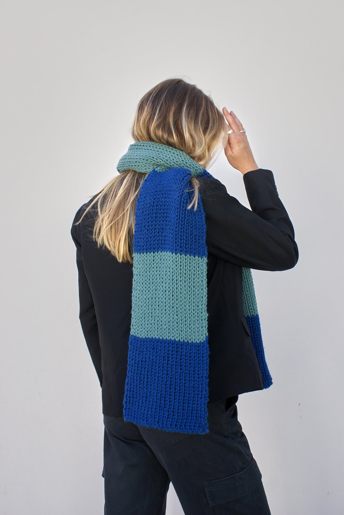 Bufanda School azul y verde